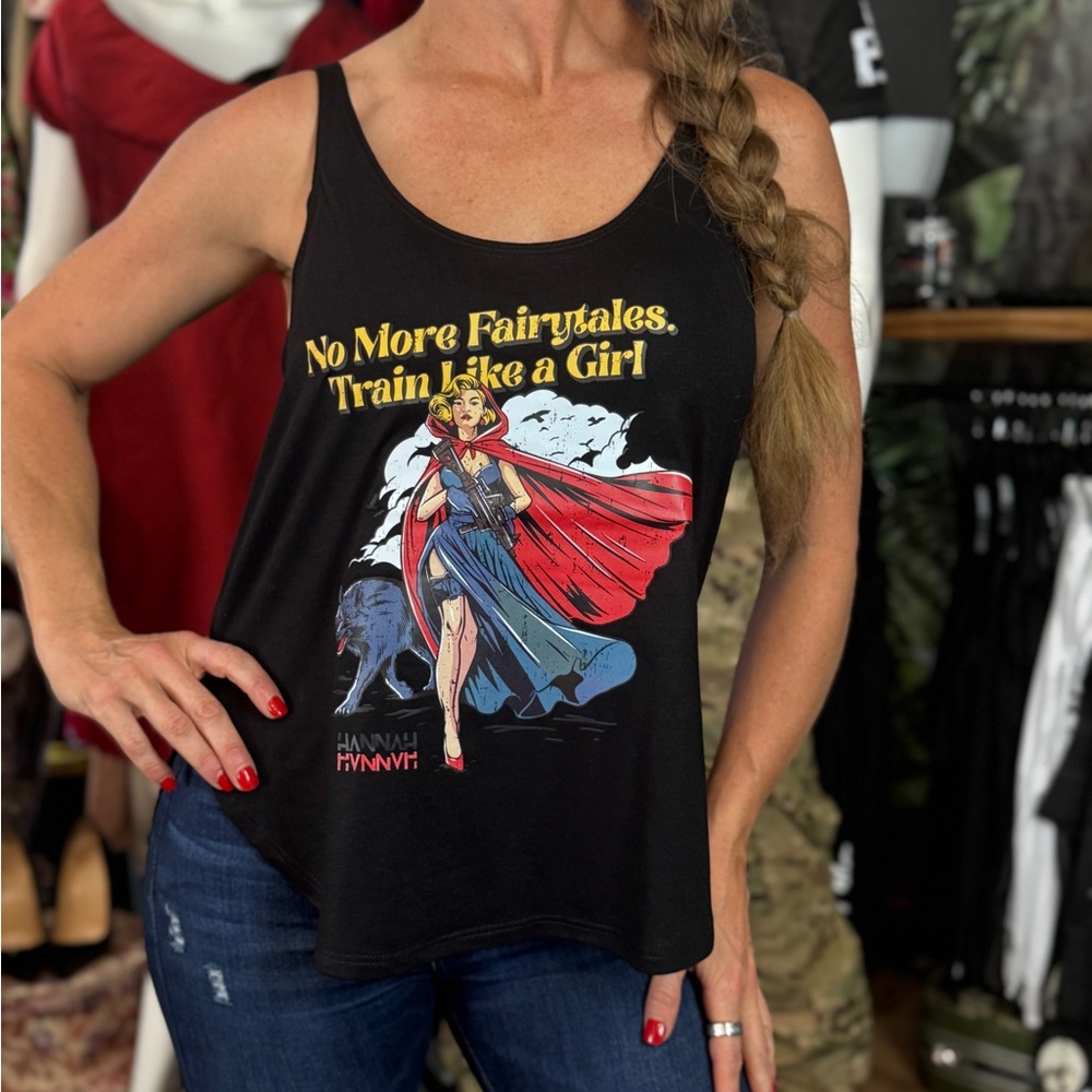 Custom Rad Riding-hood Black Graphic Tank Top